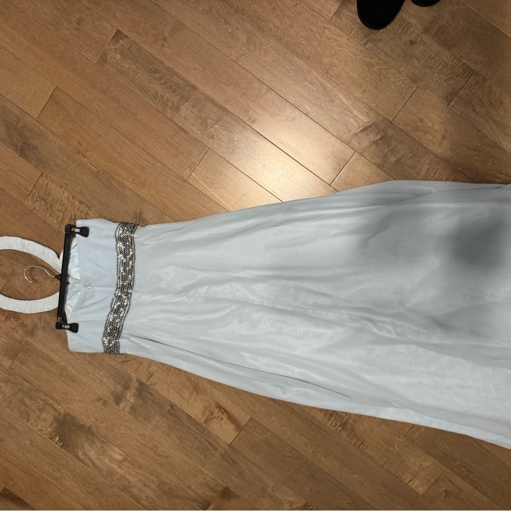 Elegant White Gown with Silver Accents